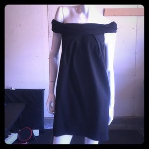 DKNY off the shoulder black dress